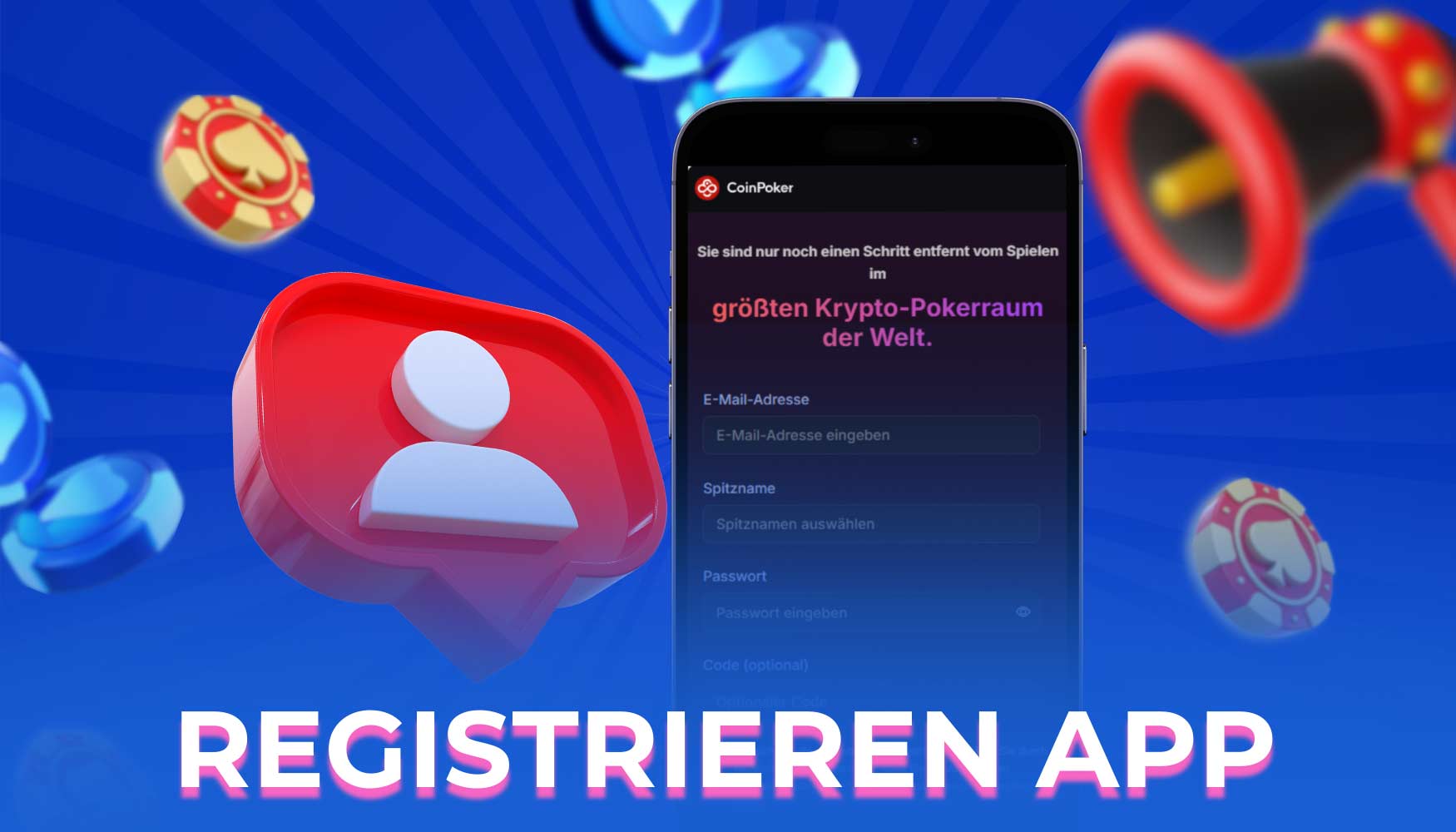 So registrieren Sie ein Konto in der CoinPoker-App