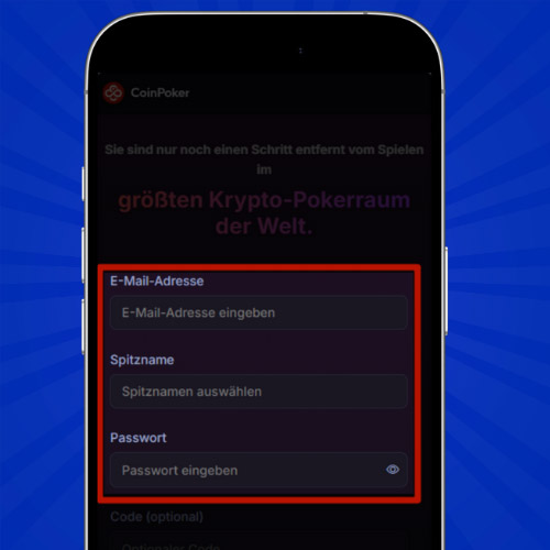 Erstellen Sie Ihr Konto in der CoinPoker-App