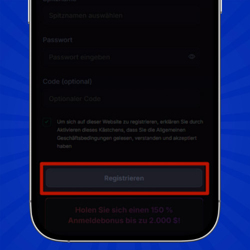 Registrierung in der CoinPoker App abschließen